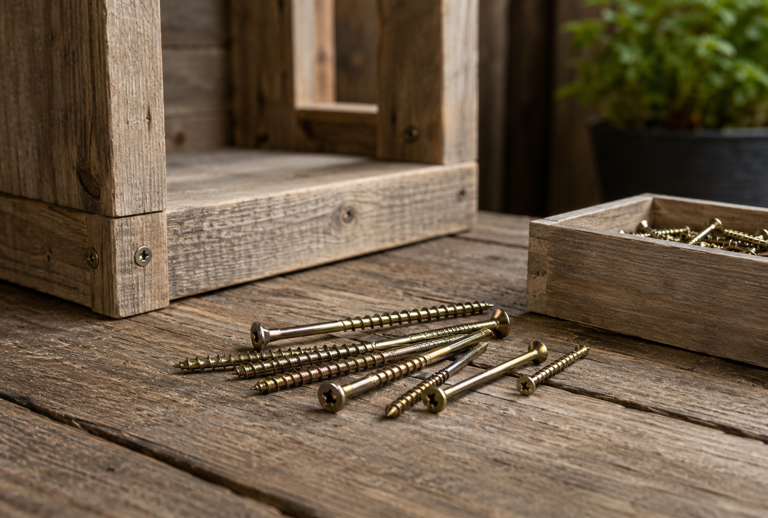 Welke schroeven voor steigerhout