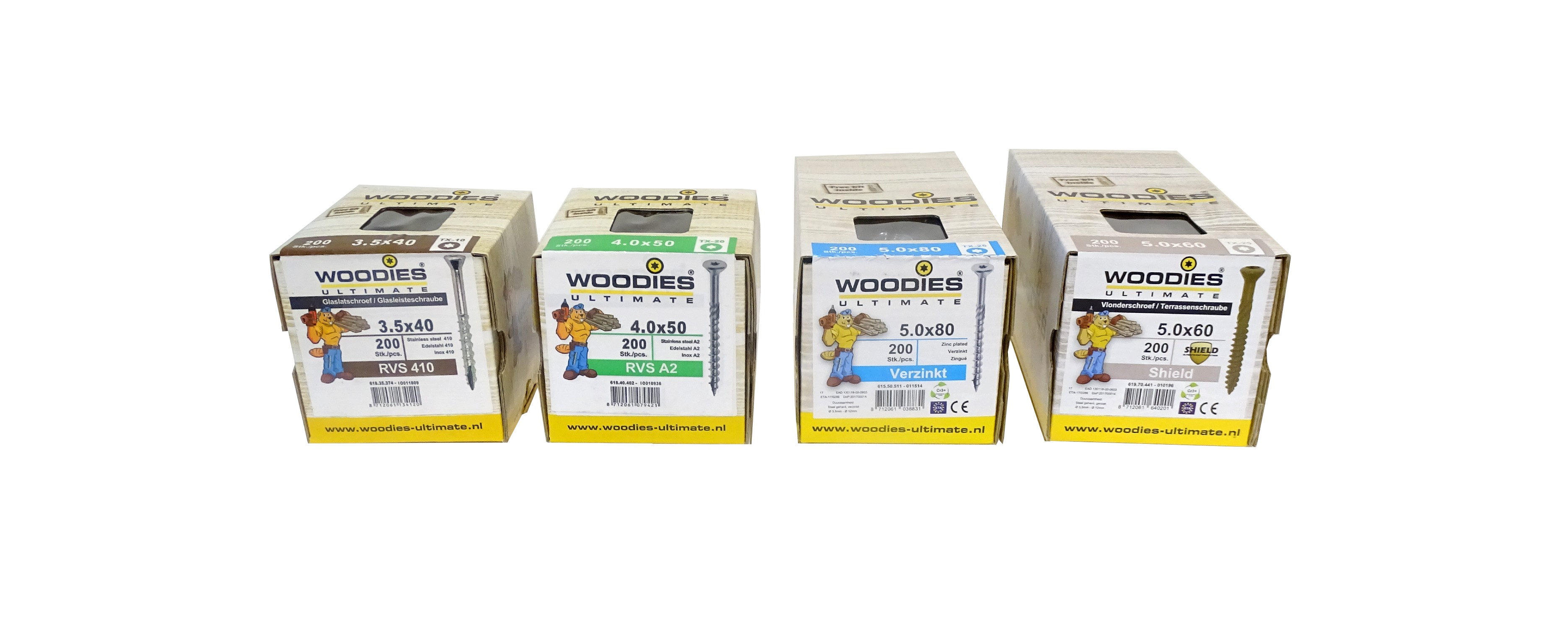 Correctie achterlijk persoon kans Woodies schroeven kopen? Voor 17:30 besteld, morgen in huis.