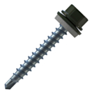 Boorschroeven met 14mm ring 4,8x35 RAL 6009 dennengroen 100 stuks