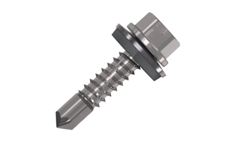 Boorschroeven met zeskantekop 6,3x38 SW8 Bi-metaal RVS A2 met epdm ring 100 stuks
