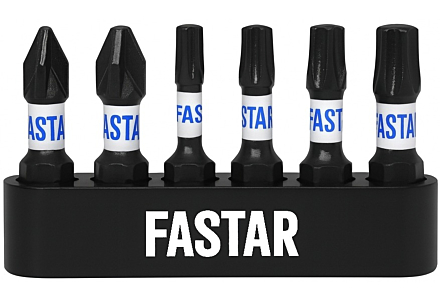 Fastar impact bitset 25mm universeel 6 delig
