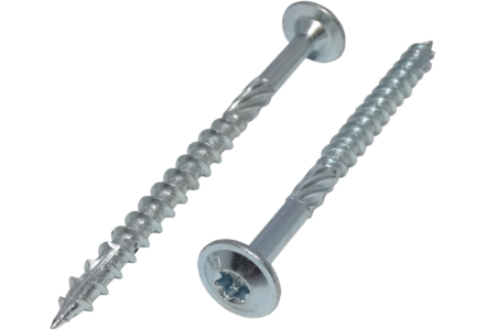 Tellerkopschroeven 6x180 torx verzinkt 100 stuks