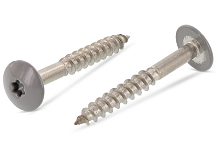 Schroeven voor Trespa® RVS A2 4,8x32 RAL 7037 stofgrijs 100 stuks
