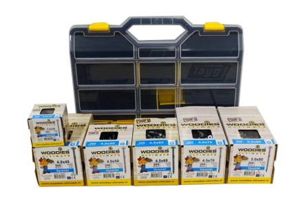 Woodies schroeven voordeel pakket + koffer (1501 delig)