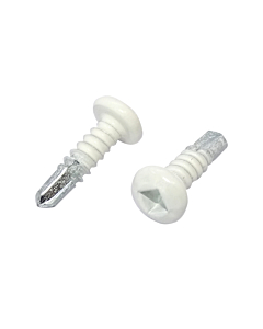 Zelfborende schroeven 4,2x16 RAL 9010 square drive 100 stuks