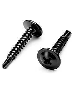 Zelfborende schroeven met ring zwart verzinkt 4,2x16 100 stuks