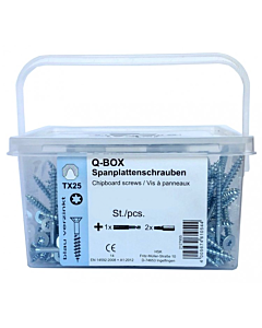 Voordeelemmer spaanplaatschroeven torx 4x50 verzinkt 380 stuks