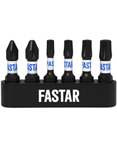 Fastar impact bitset 25mm universeel 6 delig