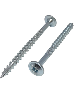 Tellerkopschroeven 6x180 torx verzinkt 100 stuks