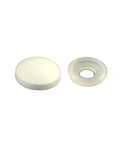 Afdekkapjes met ring 10mm kleur wit 100 stuks