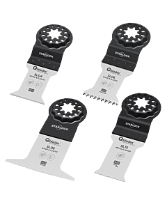 Qblades SL92 multitool zaagbladenset Hout en Metaal 4-delig (Starlock)