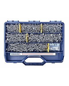 RVS spaanplaatschroeven assortiment in koffer 1205 delig