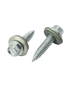 Dunblikschroeven - Zelftappende bi-metaal schroeven RVS A2 met EPDM ring 6x25 100 stuks