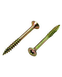 Houtschroeven met snijpunt 5x90 torx geel verzinkt 150 stuks