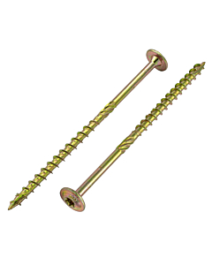 Tellerkopschroeven geel verzinkt 8x260 torx 50 stuks