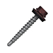 Boorschroeven met 14mm ring 4,8x20 RAL 3009 oxiderood 100 stuks