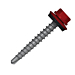 Boorschroeven met 14mm ring 4,8x20 RAL 3013 tomatenrood 100 stuks