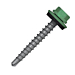 Boorschroeven met 14mm ring 4,8x60 RAL 6011 resedagroen 100 stuks