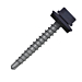 Boorschroeven met 14mm ring 4,8x20 RAL 7024 grafietgrijs 100 stuks
