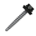Boorschroeven met 14mm ring 4,8x35 RAL 9011 grafietzwart 100 stuks