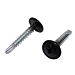 Zelfborende schroeven flenskop verzinkt 4,2x25 RAL 9005 - 100 stuks