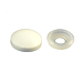 Afdekkapjes met ring 10mm kleur wit 100 stuks