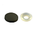 Afdekkapjes met ring 10mm kleur zwart 100 stuks