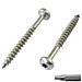 Spaanplaatschroeven RVS bolkop torx 6x60 deeldraad 100 stuks