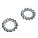 Tandveerringen M4 DIN 6798A verzinkt - 200 stuks