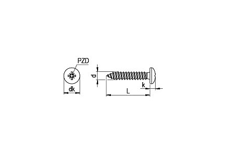 Zelftappers DIN 7981 verzinkt 2,9x19 - 2000 stuks