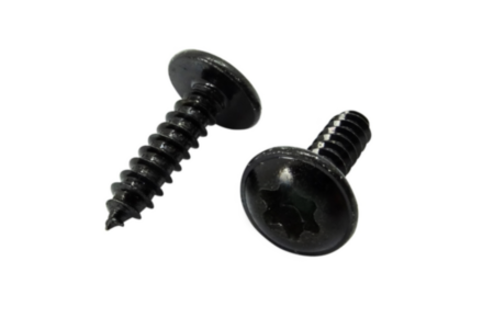 Zelftappers flenskop torx DIN 968 zwart verzinkt 4,8x19 - 200 stuks