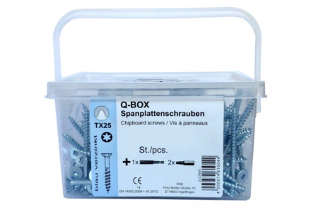 Voordeelemmer spaanplaatschroeven torx 5x80 verzinkt 140 stuks