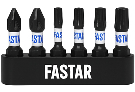 Fastar impact bitset 25mm universeel 6 delig