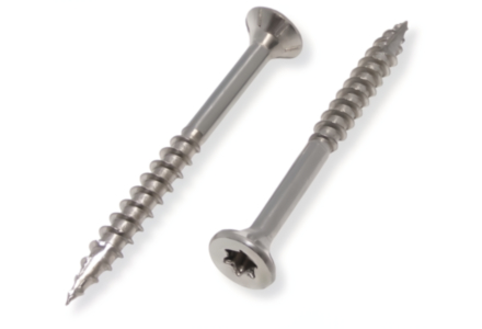 Hardhoutschroeven torx RVS A4 6x150 100 stuks