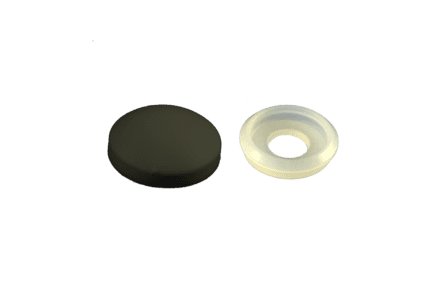 Afdekkapjes met ring 10mm kleur zwart 100 stuks