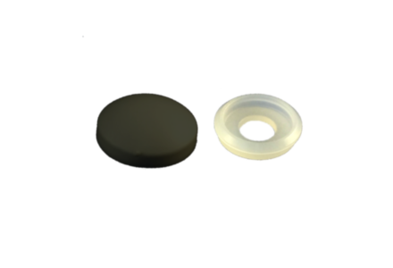 Afdekkapjes met ring 10mm kleur antraciet 100 stuks