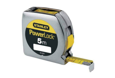 Rolbandmaat Stanley PowerLock met boveninkijk 5 meter