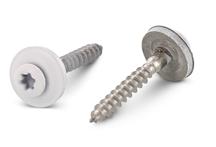 Spenglerschroeven 4,5x25 torx RVS A2 100 stuks RAL 9001
