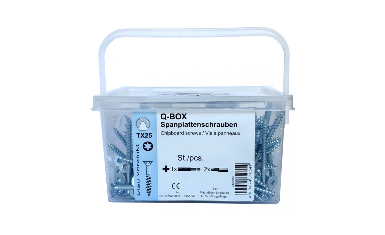 Voordeelemmer spaanplaatschroeven torx 4,5x50 verzinkt 260 stuks