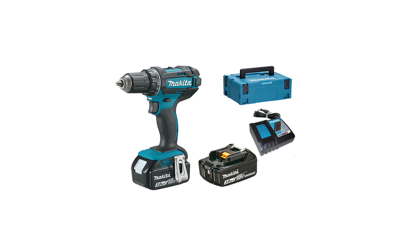 Makita DDF482 accuboormachine 2x 18 Volt 3.0Ah