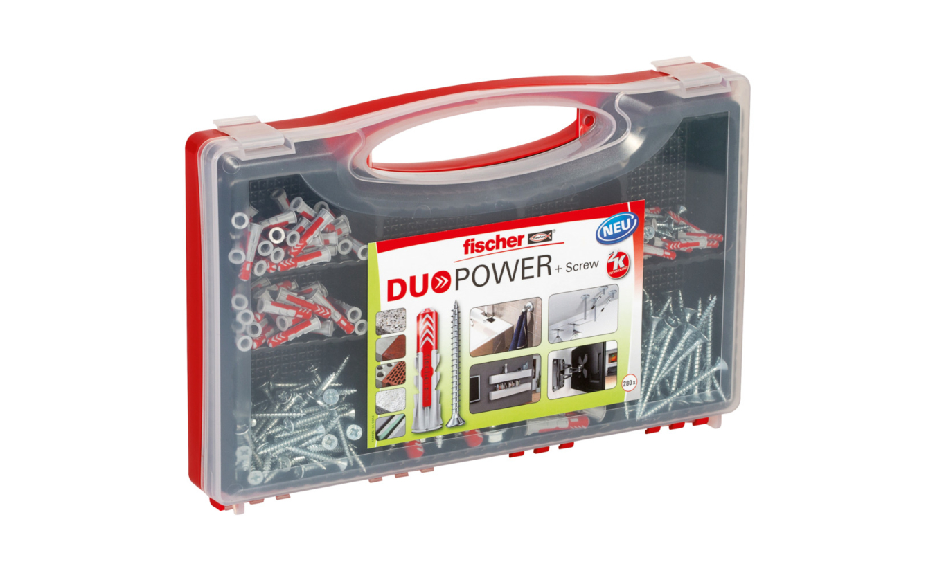 Geleidbaarheid schuintrekken Isoleren fischer Red-Box DuoPower pluggen met schroef 280 delig